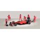 Formula Pit Crew Figures Team Red American Diorama AD-2443
