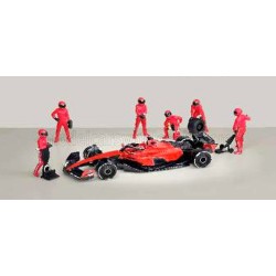 Formula Pit Crew Figures Team Red American Diorama AD-2443