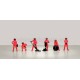Formula Pit Crew Figures Team Red American Diorama AD-2443