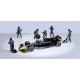 Formula Pit Crew Figures Team Blue American Diorama AD-2442