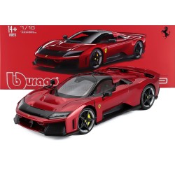 Ferrari F80 with Silver Black Wheels 2024 Rosso Supercar Bburago 18-16919
