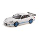 Porsche 911 GT3 RS 2002 White with Blue Stripes Minichamps 155062021