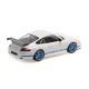Porsche 911 GT3 RS 2002 White with Blue Stripes Minichamps 155062021
