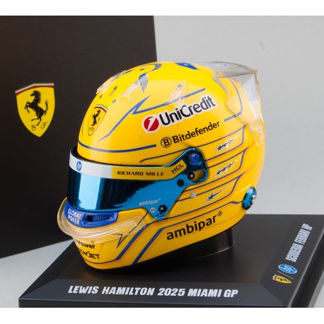 Casque Helmet 1/5 Lewis Hamilton Ferrari F1 Miami 2025 Looksmart LSHEL015