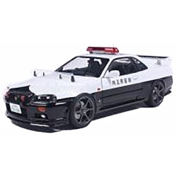 Nissan Skyline GT-R BNR34 Japan Police 2019 White Black Solido S1804317