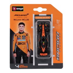 McLaren Mercedes MCL39 4 Lando Norris F1 2025 Bburago BU58001-N