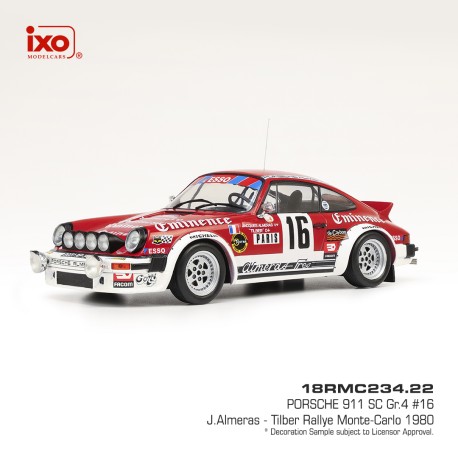 Porsche 911 SC Gr.4 16 Rallye Monte Carlo 1980 J. Almeras - C. Tilber IXO 18RMC234