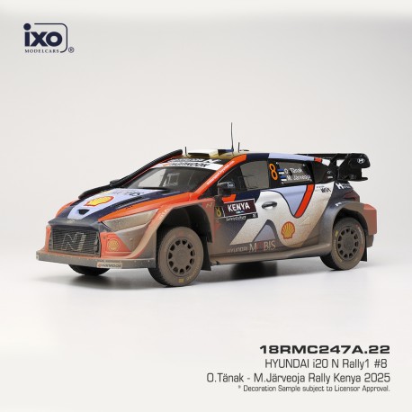 Hyundai i20 N Rally1 8 Safari Rallye du Kenya 2025 O. Tanak - M. Jarveoja IXO 18RMC247A