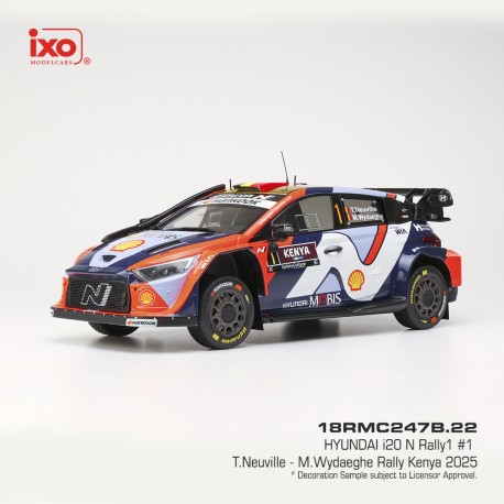 Hyundai i20 N Rally1 1 Safari Rallye du Kenya 2025 T. Neuville - M. Wydaeghe IXO 18RMC247B