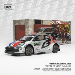 Toyota GR Yaris Rally1 17 World Champion Rallye d\'Arabie Saoudite 2025 S. Ogier - V. Landais IXO 18RMC265