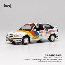 Opel Kadett E GSi 14 Rallye Circuit des Ardennes 1992 E. Doctor - T. Badenberg IXO RAC451A