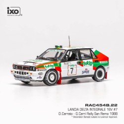 Lancia Delta Integrale 16V 7 Rallye Sanremo 1987 D. Cerrato - G. Cerri IXO RAC454B
