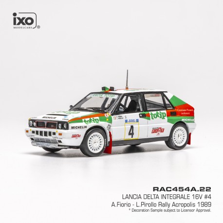 Lancia Delta Integrale 16V 4 Rallye de l'Acropole 1989 A. Fiorio - L. Pirollo IXO RAC454A