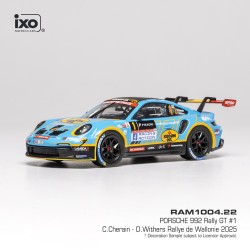 Porsche 992 Rally GT 1 Rallye de Wallonie 2025 C. Cherain - D. Withers IXO RAM1004