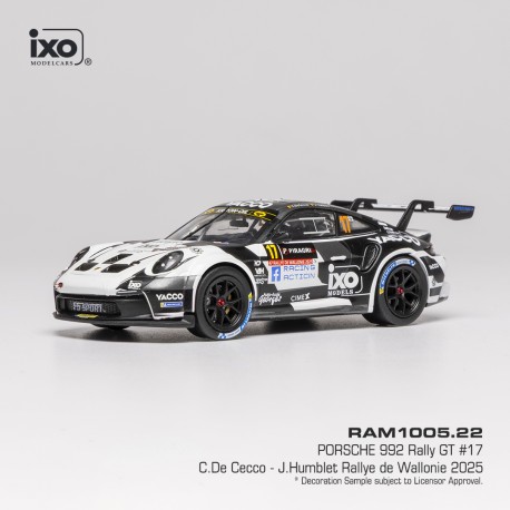 Porsche 992 Rally GT 17 Rallye de Wallonie 2025 C. De Cecco - J. Humblet IXO RAM1005
