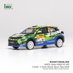 Lancia Ypsilon Rally4 HF 40 Winner Barum Rally 2025 C. Rahill - C. Smith IXO RAM1009