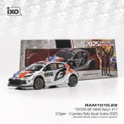 Toyota GR Yaris Rally1 17 World Champion Rallye d\'Arabie Saoudite 2025 S. Ogier - V. Landais IXO RAM1010