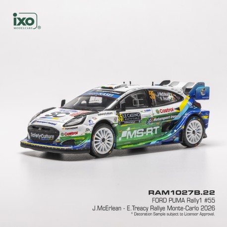 Ford Puma Rally1 55 Rallye Monte Carlo 2026 J. McErlean - E. Treacy IXO RAM1027B