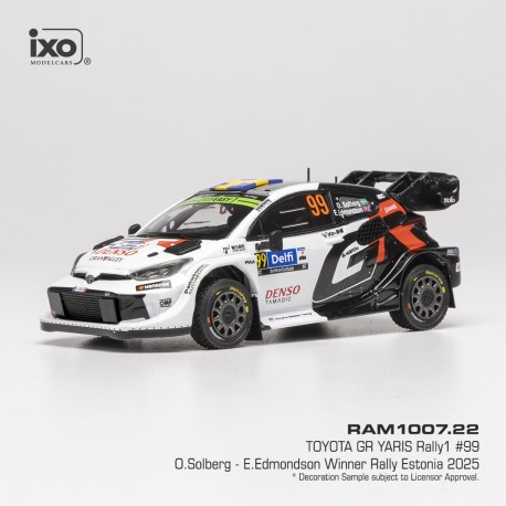 Toyota GR Yaris Rally1 99 Rallye d'Estonie 2025 O. Solberg - E. Edmondson IXO RAM1007