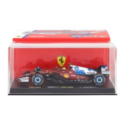 Ferrari SF-25 with driver and showcase 44 Lewis Hamilton F1 Miami 2025 BBurago 18-36852-44-MIAMI