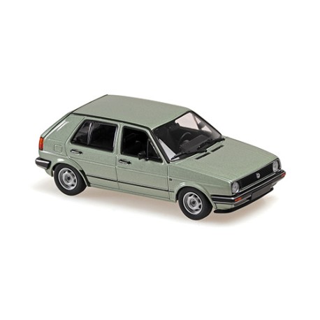 Volkswagen Golf II 4-Door 1985 Silver Green Metallic Minichamps 940054190