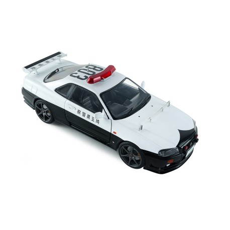 Nissan Skyline GT-R BNR34 Japan Police 2019 White Black Solido S1804317