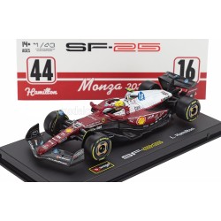 Ferrari SF-25 with driver 44 Lewis Hamilton F1 Italie Monza 2025 Bburago BU36852MON-44-HC