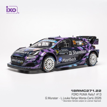 Ford Puma Rally1 13 Rallye Monte Carlo 2026 G. Munster - L. Louka IXO 18RMC271