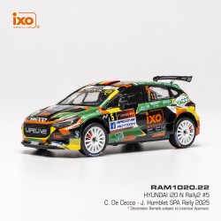 Hyundai i20 N Rally2 5 Spa Rally 2025 C. De Cecco - J. Humblet IXO RAM1020
