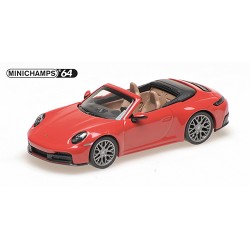 Porsche 911 992.2 Carrera Cabriolet 2025 Red Minichamps 640064030