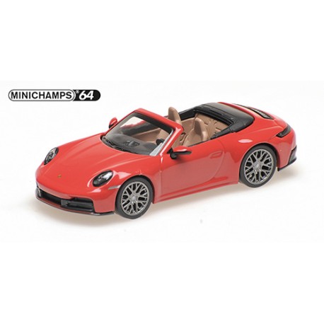 Porsche 911 992.2 Carrera Cabriolet 2025 Red Minichamps 640064030