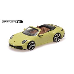 Porsche 911 992.2 Carrera Cabriolet 2025 Yellow Metallic Minichamps 640064031