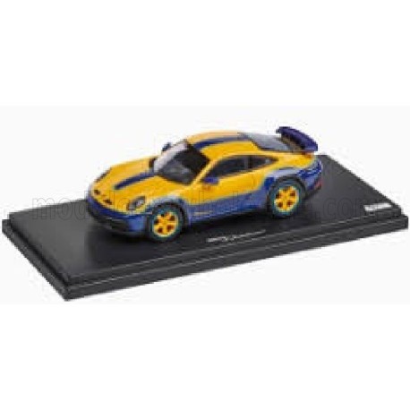 Porsche 911 992 Coupe Dakar 2024 Blue Yellow Spark WAP020550260DK