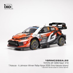 Toyota GR Yaris Rally1 18 Safari Rally Kenya 2026 T. Katsuta - A. Johnston IXO 18RMC282A-SF