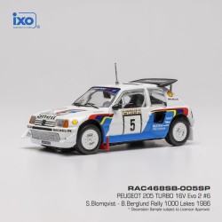 Peugeot 205 Turbo 16V Evo 2 6 Rallye des 1000 Lacs 1986 S. Blomqvist - B. Berglund IXO RAC468SB-005SP