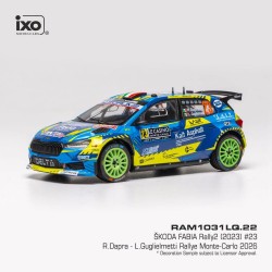 Skoda Fabia Rally2 23 Rallye Monte Carlo 2026 R. Dapra - L. Guglielmetti IXO RAM1031LQ