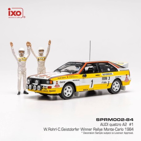 Audi Quattro A2 1 Rallye Monte Carlo 1984 W. Rohrl - C. Geistdorfer IXO SPRM002-84