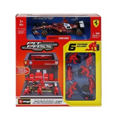 Ferrari SF-25 Diorama Garage Pit-Stop 16 Charles Leclerc F1 2025 Bburago BU36865-16