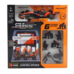 McLaren MCL39 Diorama Garage Pit-Stop 81 Oscar Piastri F1 2025 Bburago BU38457-81