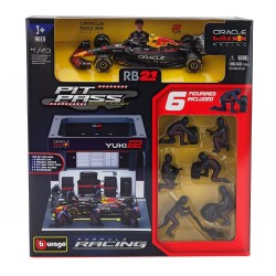 Red Bull RB21 Diorama Garage Pit-Stop 22 Yuki Tsunoda F1 2025 Bburago BU38459-22