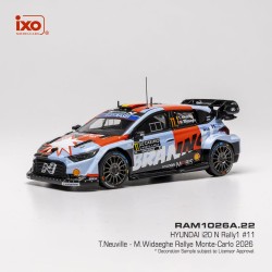 Hyundai i20 N Rally1 11 Rallye Monte Carlo 2026 T. Neuville - M. Wydaeghe IXO RAM1026A