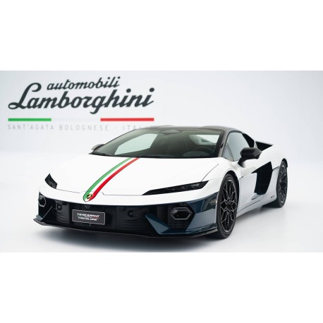 Lamborghini Temerario Bianco Monocerus - Blu Marinus with Italian Stripe Looksmart LS555TRI