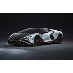 Lamborghini Revuelto SV Azzurro Tethys with Black - Red Livery Looksmart LS577B