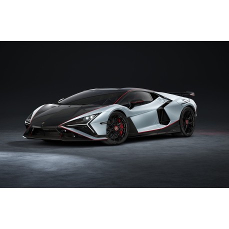 Lamborghini Revuelto SV Azzurro Tethys with Black - Red Livery Looksmart LS577B