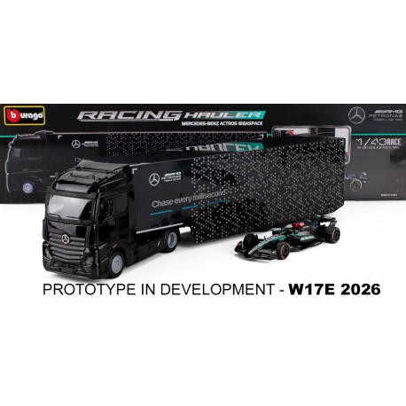 Mercedes Benz Set Truck Actros 2 Gigaspace Car Transporter 63 George Russell F1 2026 Bburago BU38406-63