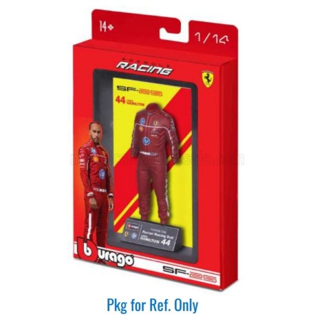 Ferrari Racing Suit 44 Lewis Hamilton F1 2026 Bburago BU46201-44