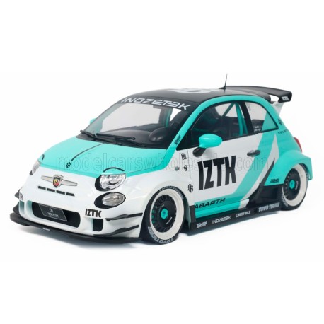 Fiat Nuova 500 Abarth Liberty Walk Body Kit Racing 2025 White Light Blue Solido S1815403