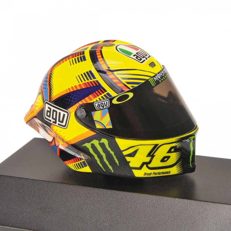 Casque Miniature Valentino Rossi MotoGP Mugello 2006 - Échelle 1/5, Compatible Yamaha YZR-M1 | Pour Collectionneurs