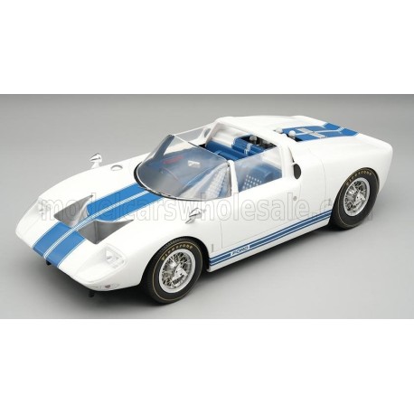 Ford GT40 Roadster X1 Presentation 1965 White Tecnomodel TM18-459D