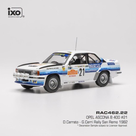 Opel Ascona B 400 21 Rallye Sanremo 1982 D. Cerrato - G. Cerri IXO RAC462